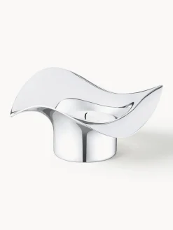 Portavelas|Jarrones>GEORG JENSEN Portavelas de acero inoxidable en forma orgánica Cobra, 2 uds. Acero inoxidable brillante