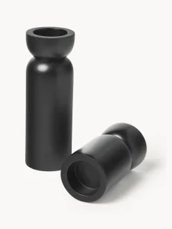 Outlet Portavelas de madera de mango Matti, 2 uds. Candelabros|Jarrones