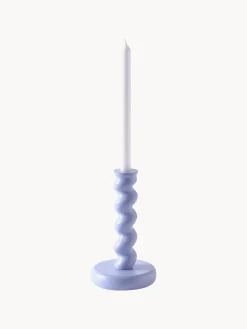 Candelabros|Jarrones></noscript>POLSPOTTEN Portavelas de metal artesanal Twister Azul claro