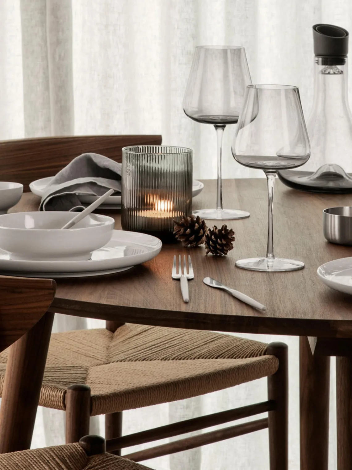 Farolillos|Jarrones>blomus Portavelas de vidrio con relieves Ven, 16 cm