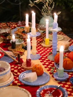 Outlet Portavelas de vidrio soplado Lara Candelabros|Jarrones