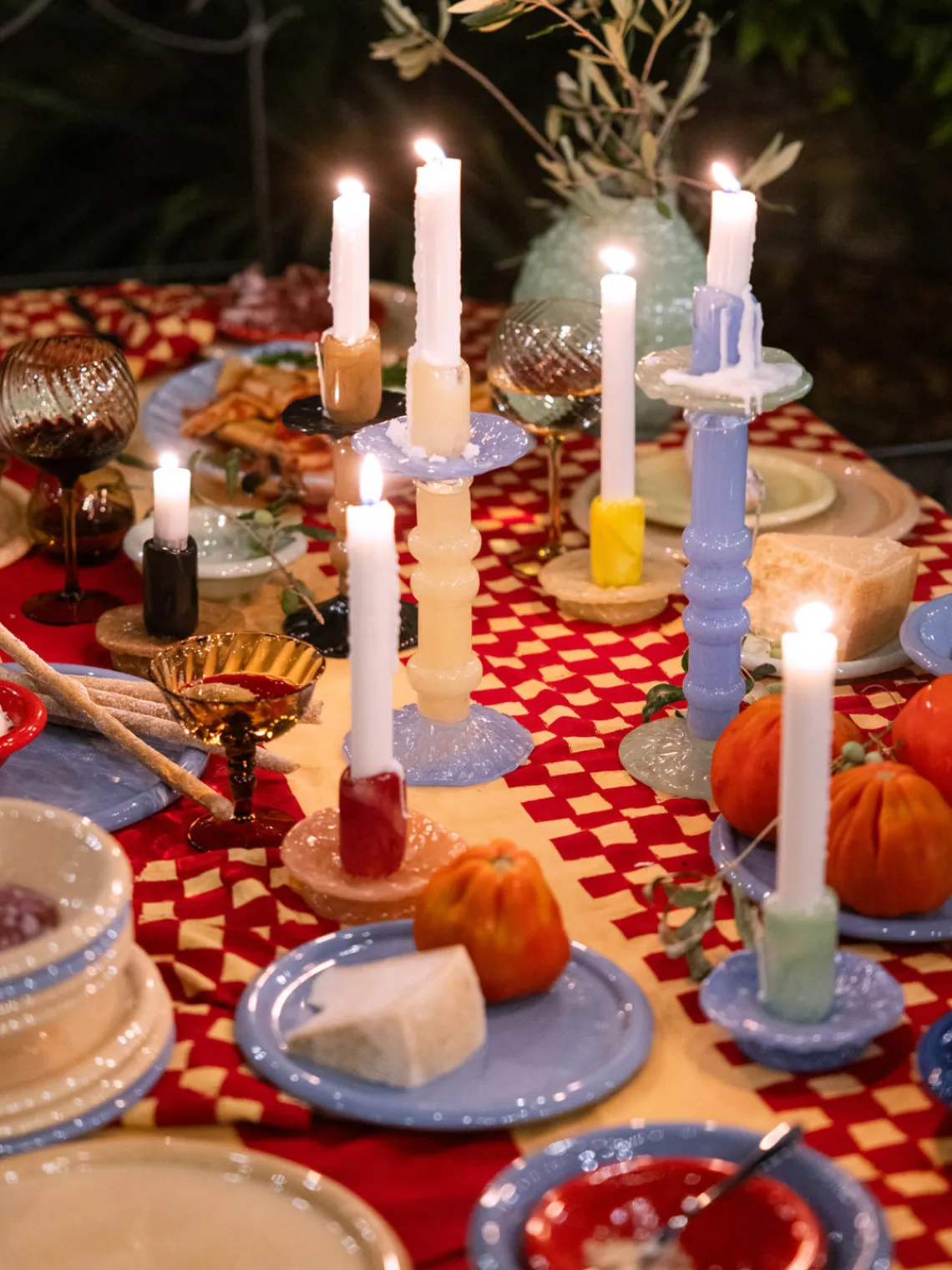 Candelabros|Jarrones>byon Portavelas de vidrio soplado Lara