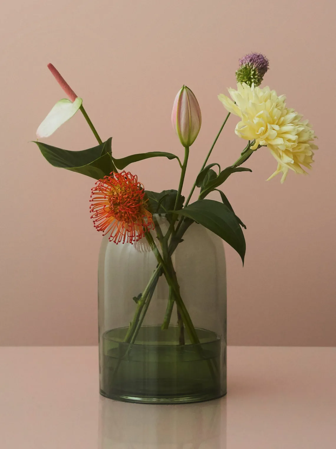 Farolillos|Jarrones>AYTM Portavelas de vidrio Tota Verde salvia, gris oscuro transparentes