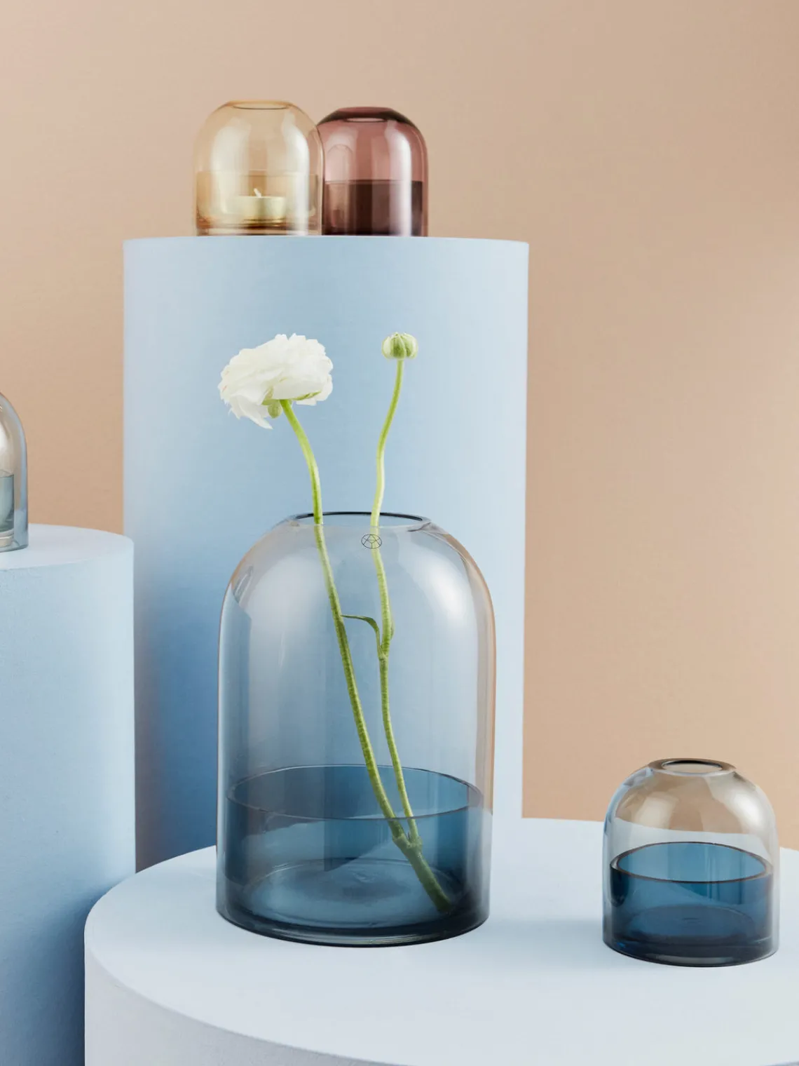 Outlet Portavelas de vidrio Tota Farolillos|Jarrones