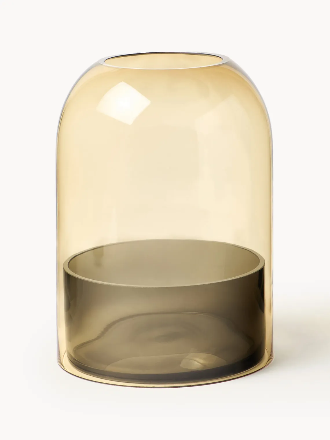 Farolillos|Jarrones>AYTM Portavelas de vidrio Tota Ocre, gris oscuro, transparente