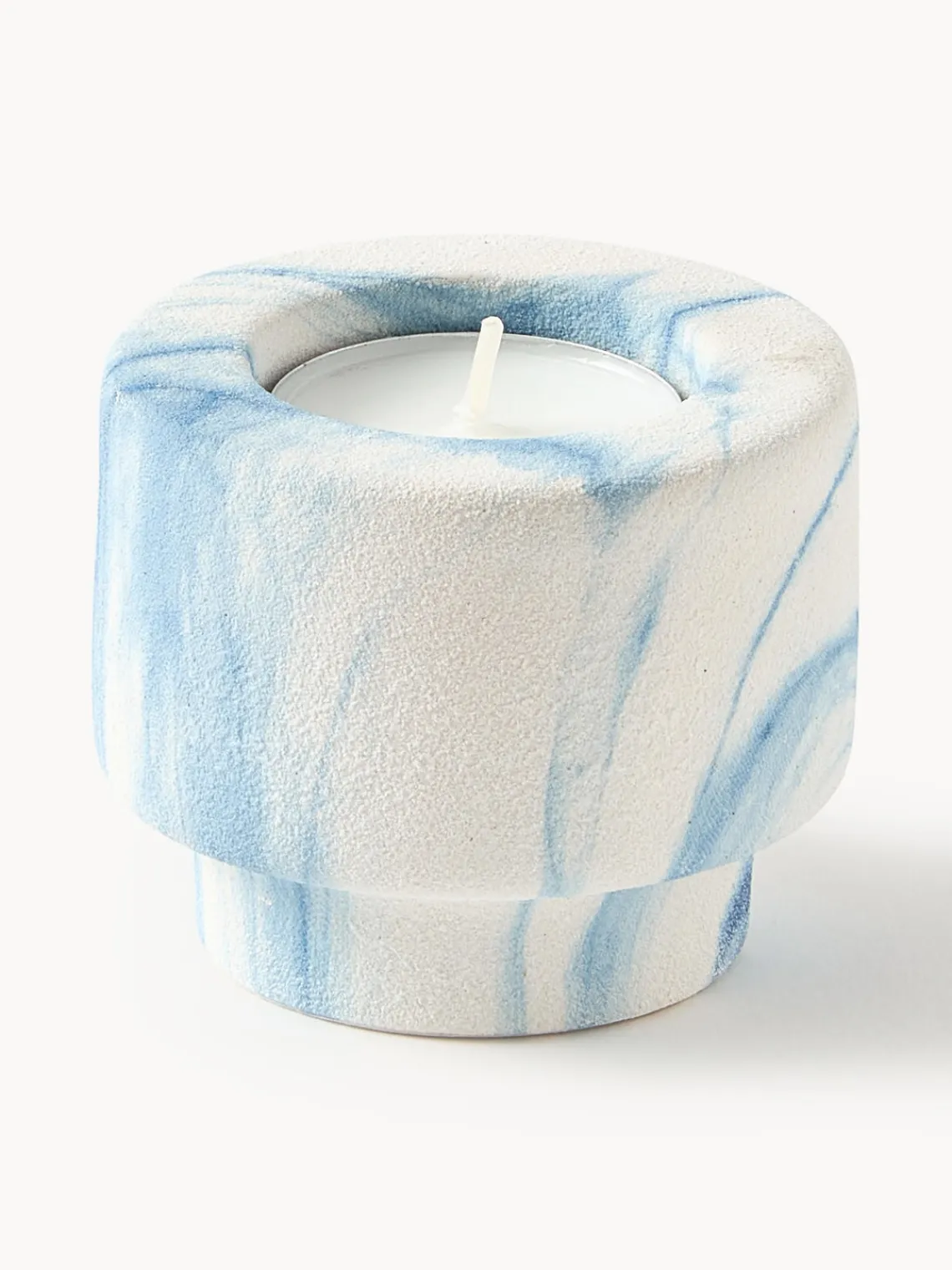 Clearance Portavelas en look mármol Kiko, 2 uds. Portavelas|Jarrones