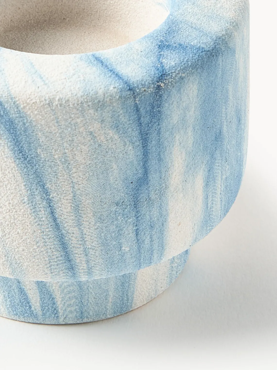 Clearance Portavelas en look mármol Kiko, 2 uds. Portavelas|Jarrones