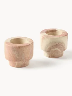 Hot Portavelas en look mármol Kiko, 2 uds. Portavelas|Jarrones