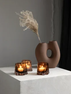 Portavelas|Jarrones>Cooee Design Portavelas soplado artesanalmente Gry Marrón claro