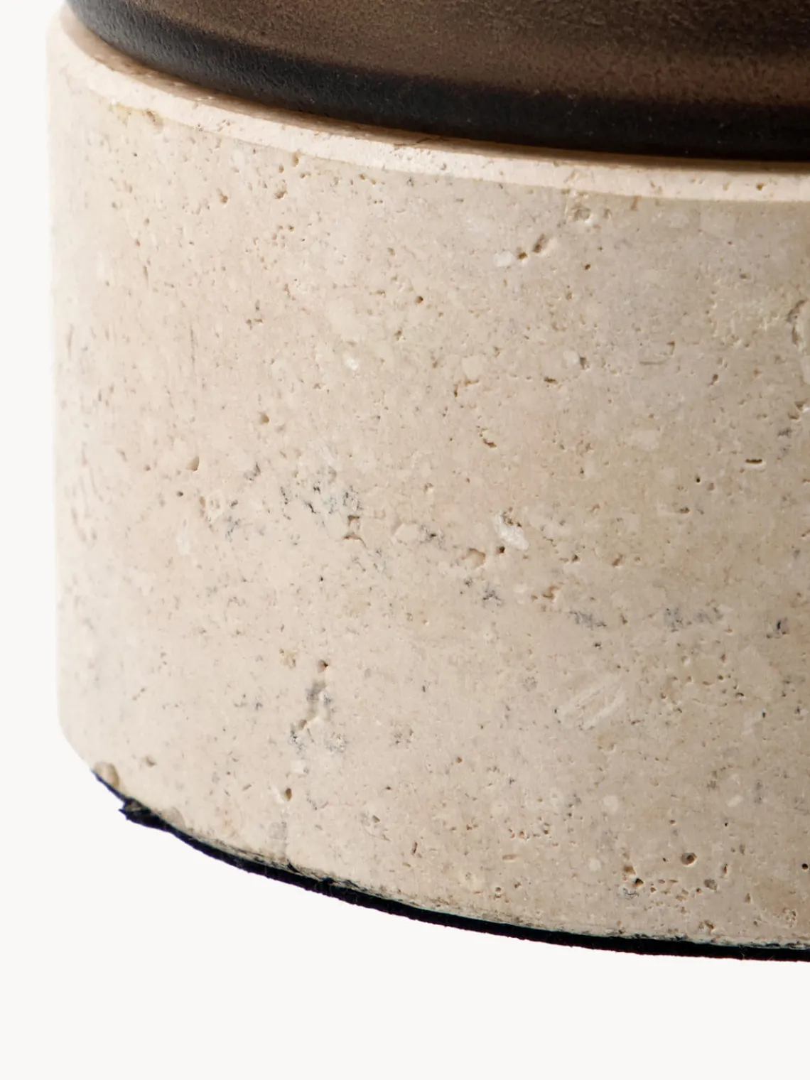 Clearance Portavelas soplado con base de travertino Rivo Farolillos|Jarrones