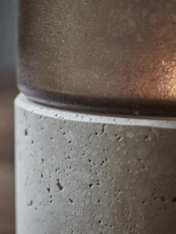 Clearance Portavelas soplado con base de travertino Rivo Farolillos|Jarrones