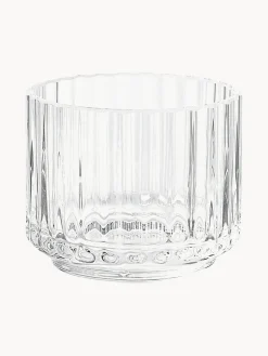 Portavelas|Jarrones>Lyngby Porcelaen Portavelas soplado con estriado Lyngby