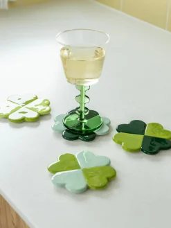 Sale Posavasos artesanales Lucky, 4 uds. Posavasos|Vajillas Completas