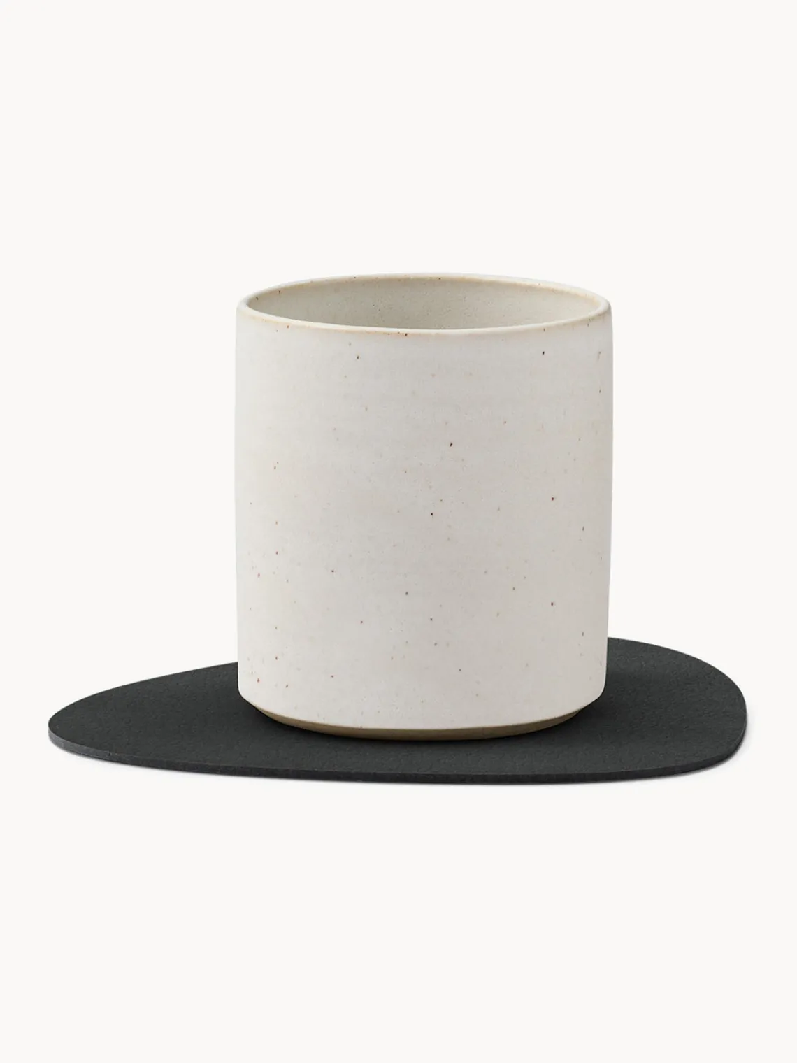 Posavasos|Menaje De Mesa>Lind DNA Posavasos asimétricos de cuero Curve, 4 uds. Negro