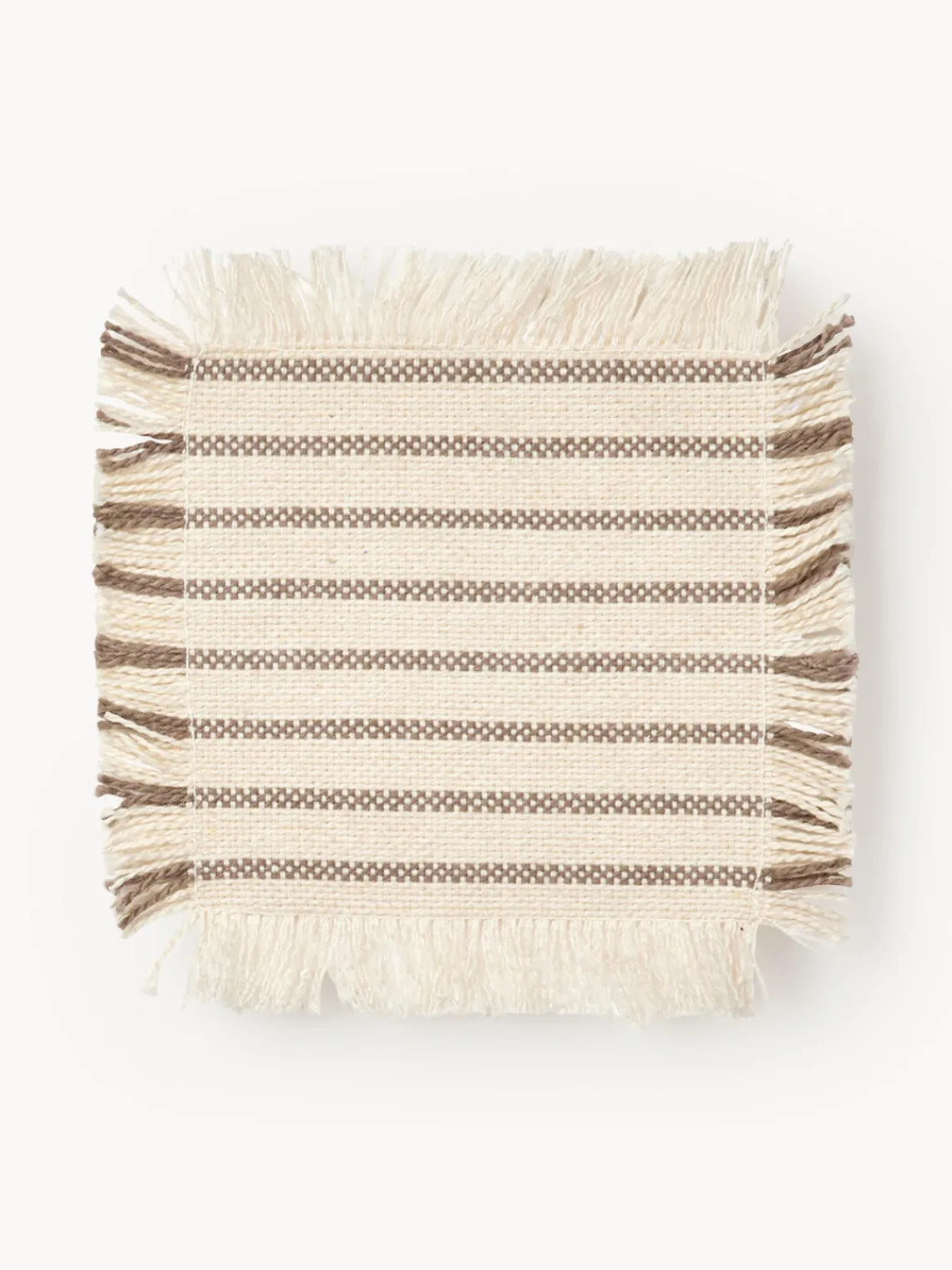 Posavasos|Vajillas Completas>Broste Copenhagen Posavasos de algodón con flecos Elouise, 4 uds.