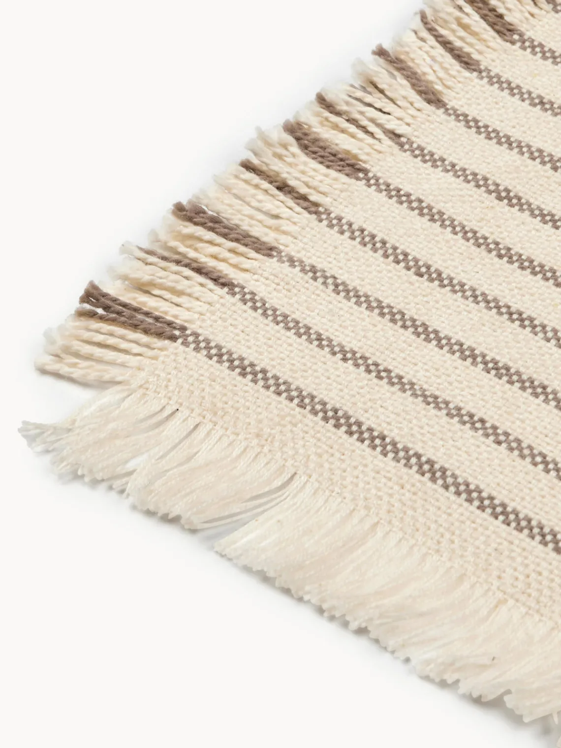 Posavasos|Vajillas Completas>Broste Copenhagen Posavasos de algodón con flecos Elouise, 4 uds.