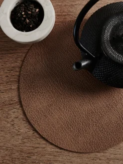 Posavasos|Vajillas Completas>Lind DNA Posavasos de cuero redondos Hot Marrón claro