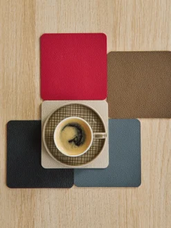 Hot Posavasos de cuero sintético Pik, 4 uds. Posavasos|Vajillas Completas