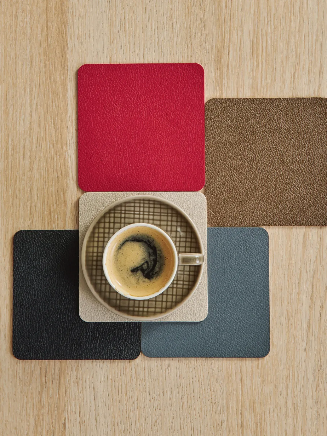 Hot Posavasos de cuero sintético Pik, 4 uds. Posavasos|Vajillas Completas