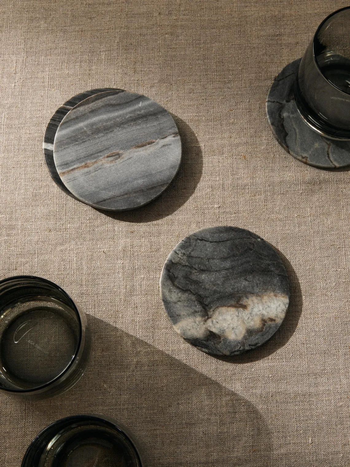 Outlet Posavasos de mármol Tressa, 4 uds. Posavasos|Vajillas Completas