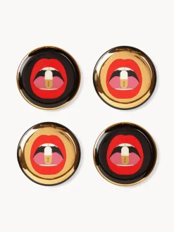 Posavasos de porcelana con oro Full Dose, 4 uds. Posavasos|Vajillas Completas