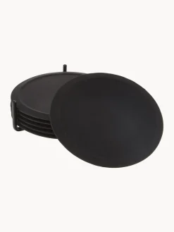 Clearance Posavasos de silicona con soporte Plain, 6 uds. Posavasos|Vajillas Completas