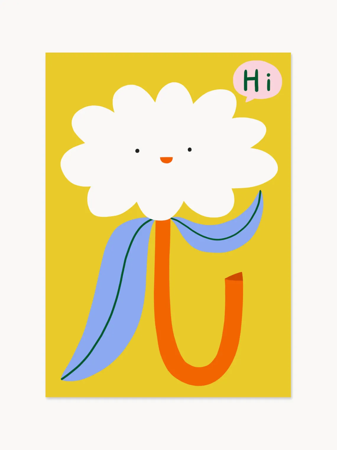 Pósters|Jarrones>Paper Collective Póster Hi Flower 01