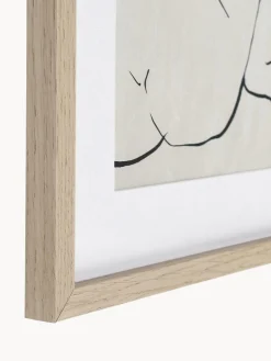 New Pósters con marcos de madera Refined, 2 uds. Cuadros Y Láminas Decorativas|Jarrones