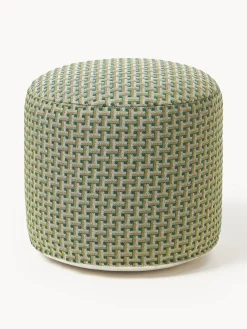Cojines Para Suelo Y Pufs|Puf De Exterior>Palais Puf artesanal interior/exterior Janis Verde oliva, verde, marrón claro