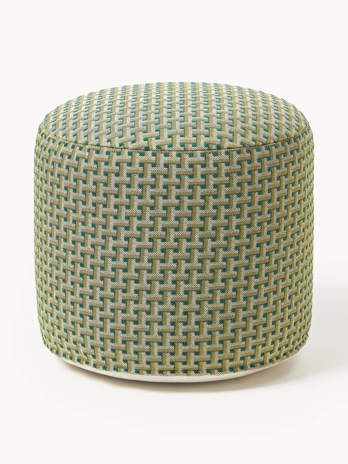 Cojines Para Suelo Y Pufs|Puf De Exterior>Palais Puf artesanal interior/exterior Janis Verde oliva, verde, marrón claro