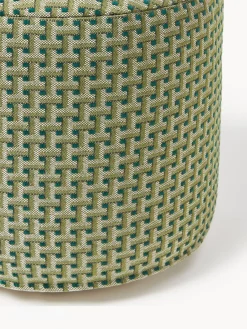 Cojines Para Suelo Y Pufs|Puf De Exterior>Palais Puf artesanal interior/exterior Janis Verde oliva, verde, marrón claro