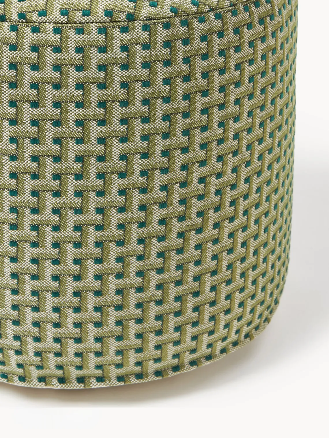 Cojines Para Suelo Y Pufs|Puf De Exterior>Palais Puf artesanal interior/exterior Janis Verde oliva, verde, marrón claro