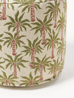 Cojines Para Suelo Y Pufs|Puf De Exterior>Palais Puf artesanal interior/exterior Laura Verde oliva, verde, marrón claro