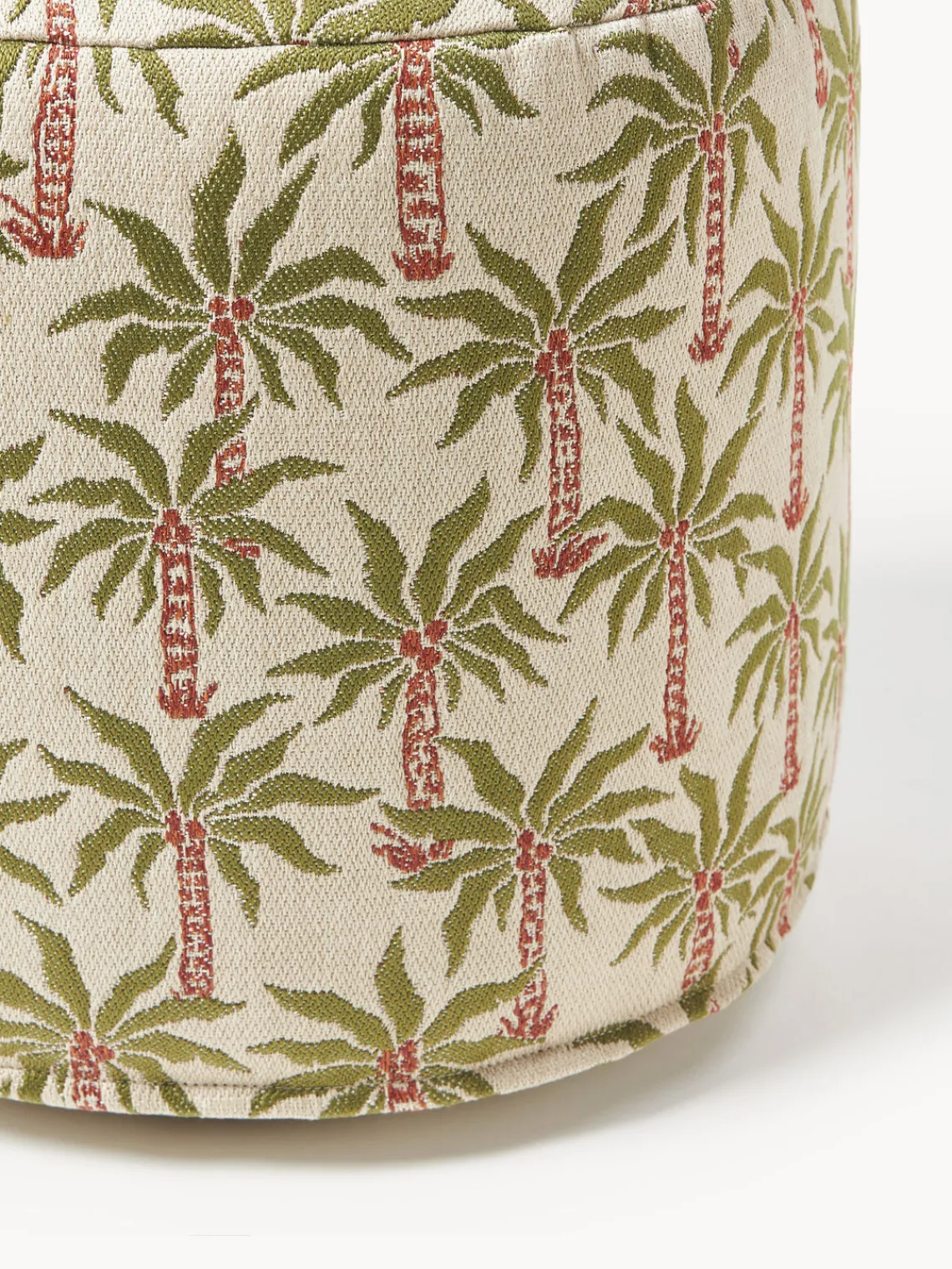 Cojines Para Suelo Y Pufs|Puf De Exterior>Palais Puf artesanal interior/exterior Laura Verde oliva, verde, marrón claro