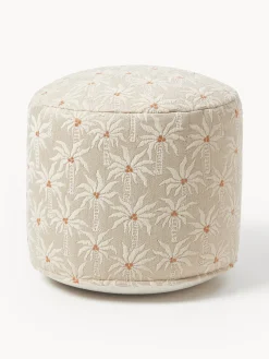 Cojines Para Suelo Y Pufs|Puf De Exterior>Palais Puf artesanal interior/exterior Laura Beige, blanco Off White, marrón claro