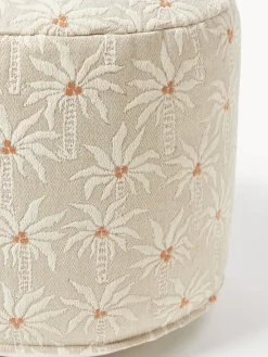 Cojines Para Suelo Y Pufs|Puf De Exterior>Palais Puf artesanal interior/exterior Laura Beige, blanco Off White, marrón claro