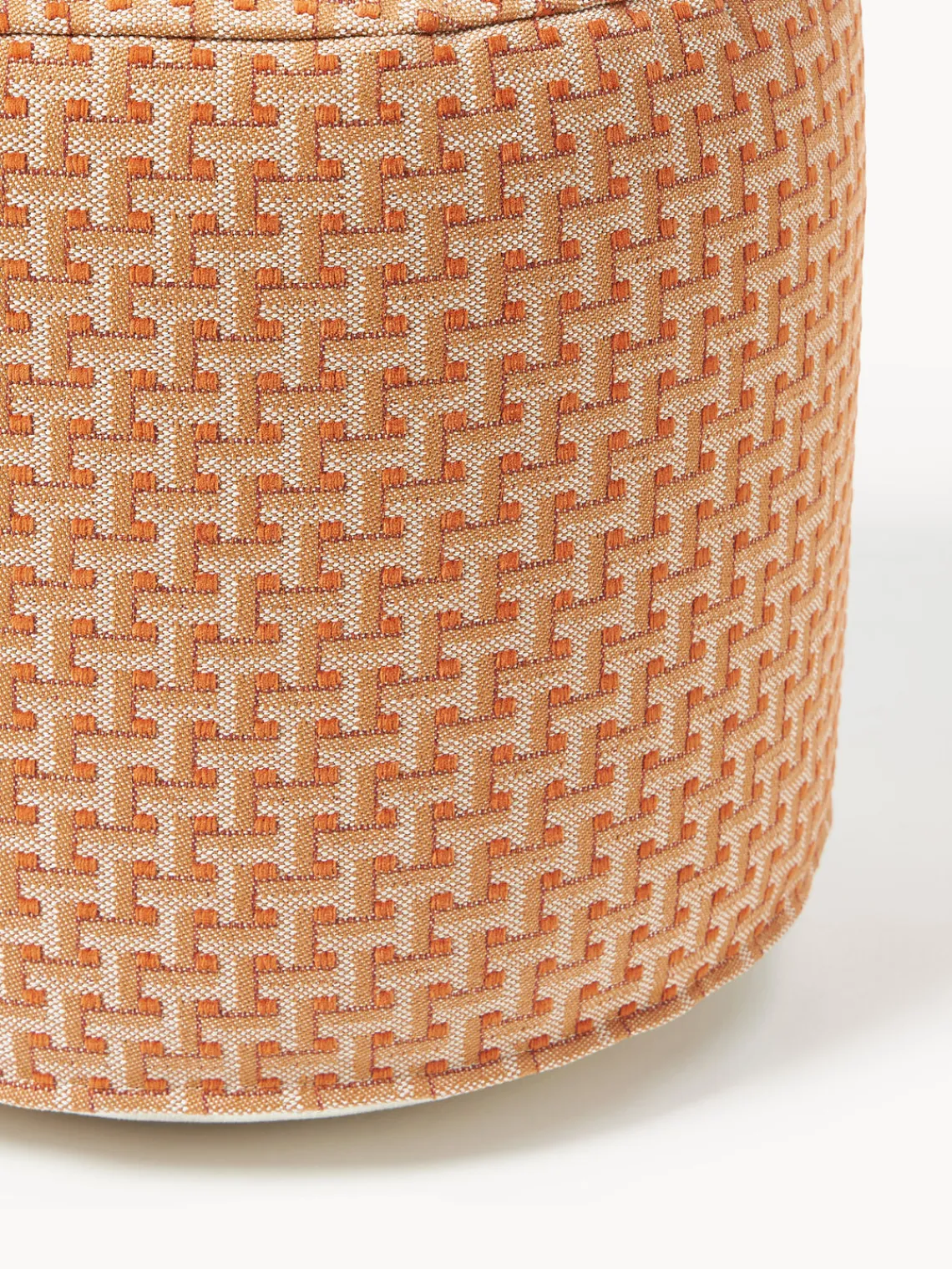 Cojines Para Suelo Y Pufs|Puf De Exterior>Palais Puf artesanal interior/exterior Janis Naranja, beige claro, beige