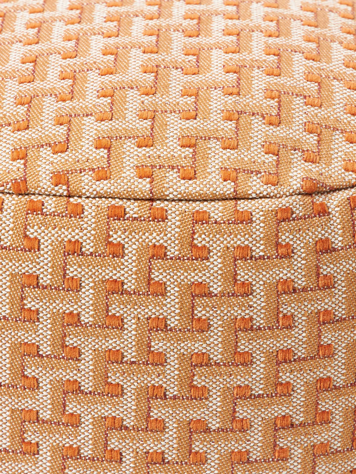 Cojines Para Suelo Y Pufs|Puf De Exterior>Palais Puf artesanal interior/exterior Janis Naranja, beige claro, beige