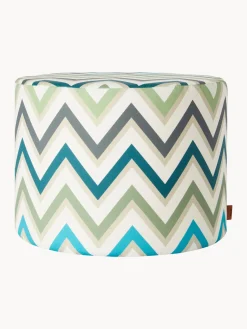 Cojines Para Suelo Y Pufs|Mantas>Missoni Puf artesanal Watamu Tonos verdes y azules, blanco Off White