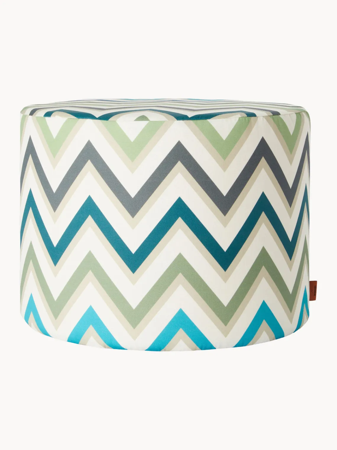 Cojines Para Suelo Y Pufs|Mantas>Missoni Puf artesanal Watamu Tonos verdes y azules, blanco Off White