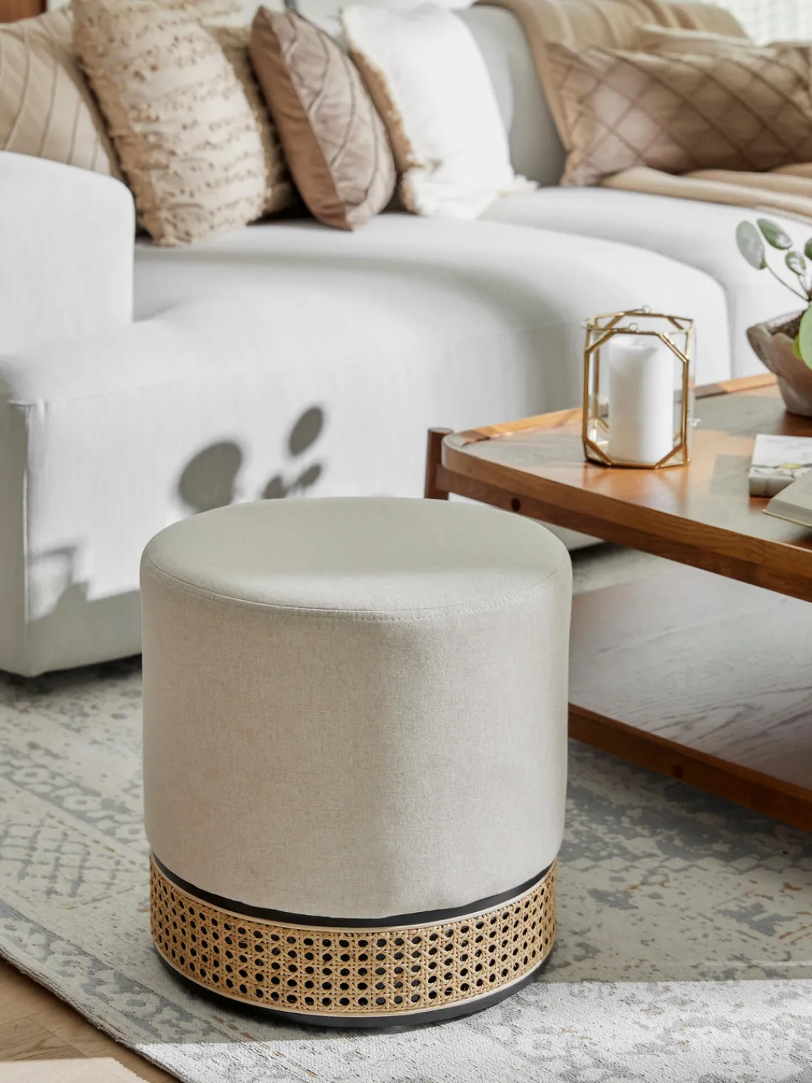 Outlet Puf con tejido vienés Mara Pufs Y Otomanos|Pufs Y Otomanos