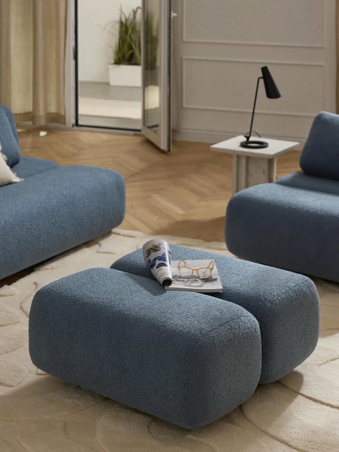 New Puf de borreguillo Caterpillar Pufs Y Otomanos|Pufs Y Otomanos