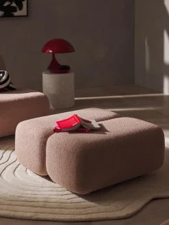 Pufs Y Otomanos|Pufs Y Otomanos>Westwing Collection Puf de borreguillo Caterpillar Boreguillo rosa claro