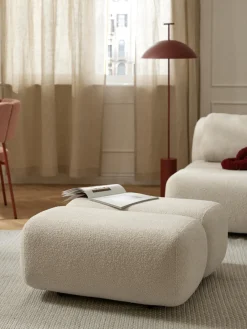 Pufs Y Otomanos|Pufs Y Otomanos>Westwing Collection Puf de borreguillo Caterpillar Borreguillo beige claro