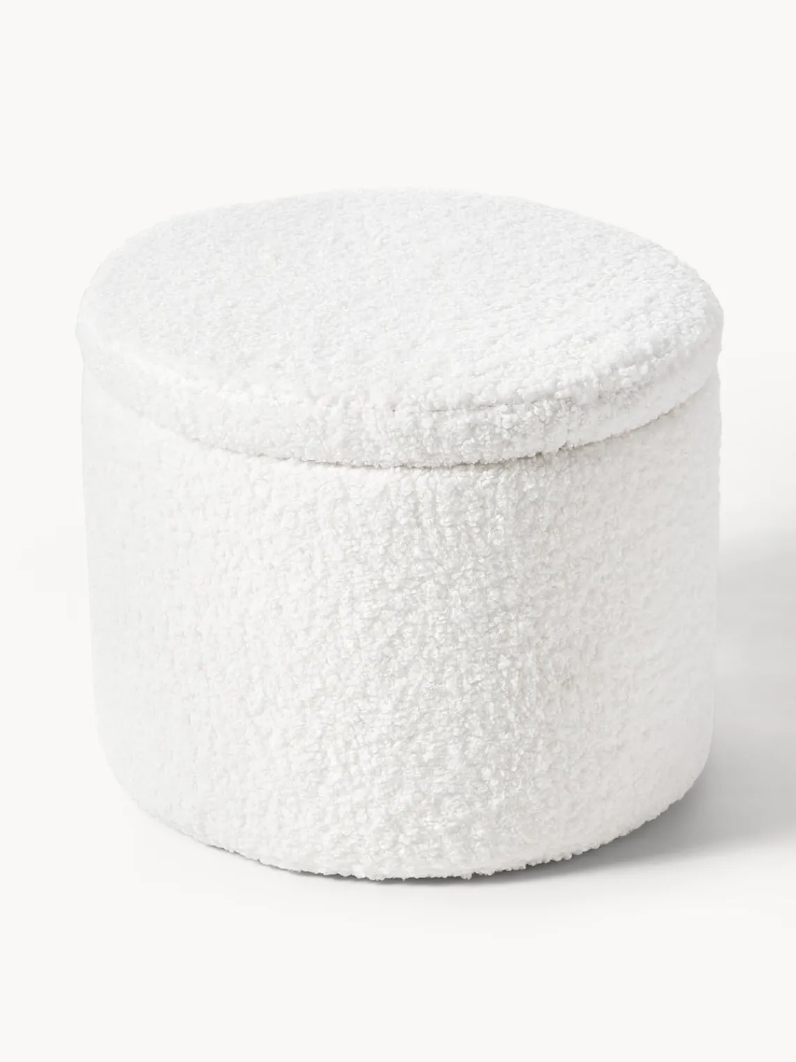 Pufs Y Otomanos|Pufs Y Otomanos>Westwing Collection Puf de borreguillo con espacio de almacenamiento Alida Borreguillo blanco