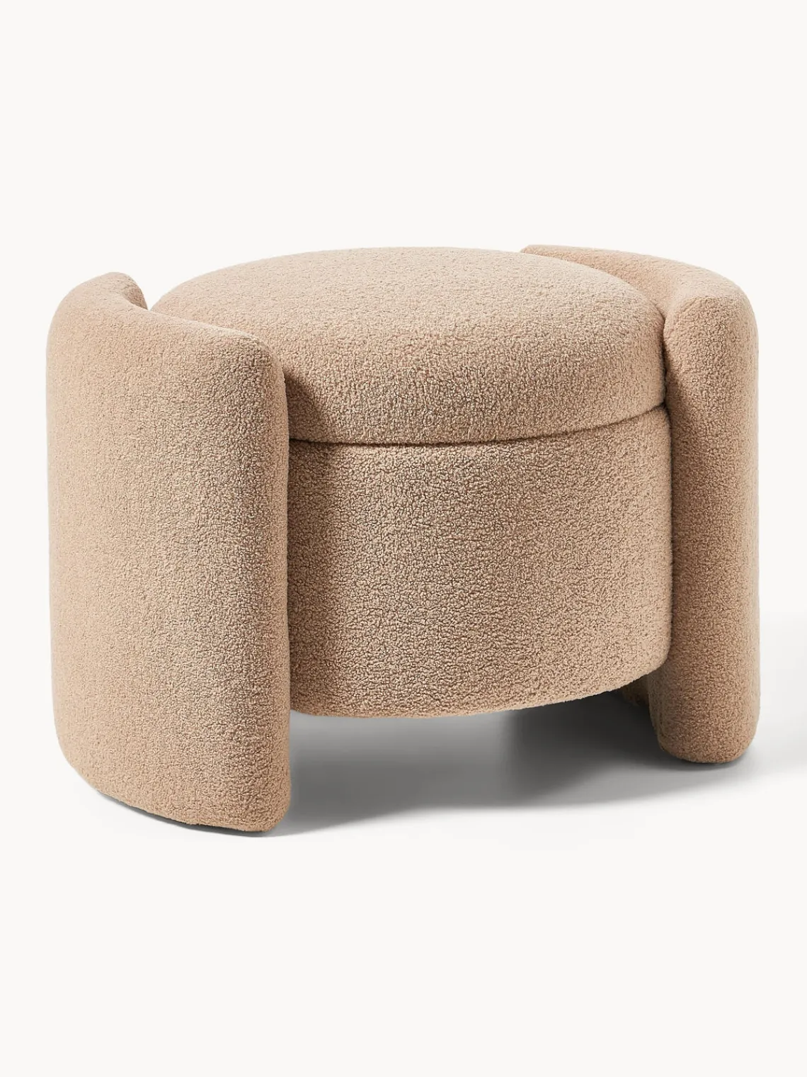 Pufs Y Otomanos|Pufs Y Otomanos>Westwing Collection Puf de borreguillo con espacio de almacenaje Benji Borreguillo beige