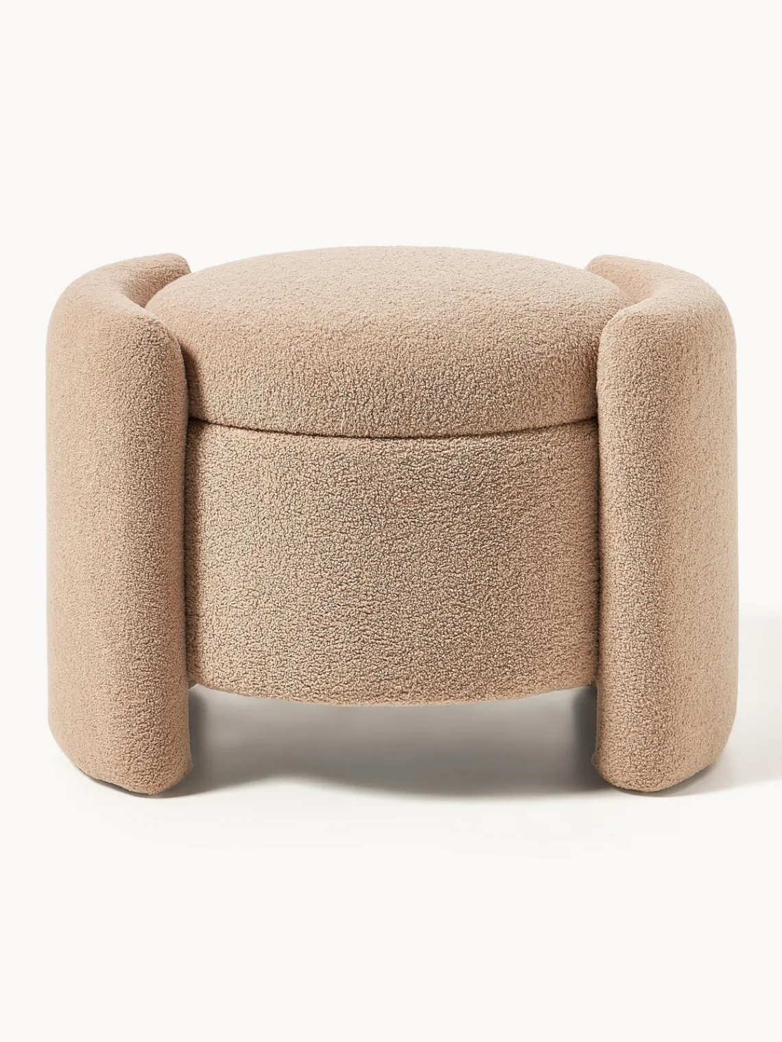 Pufs Y Otomanos|Pufs Y Otomanos>Westwing Collection Puf de borreguillo con espacio de almacenaje Benji Borreguillo beige