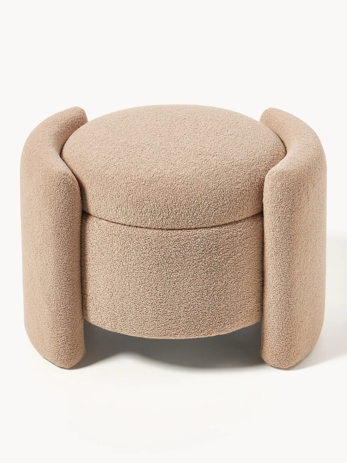 Pufs Y Otomanos|Pufs Y Otomanos>Westwing Collection Puf de borreguillo con espacio de almacenaje Benji Borreguillo beige