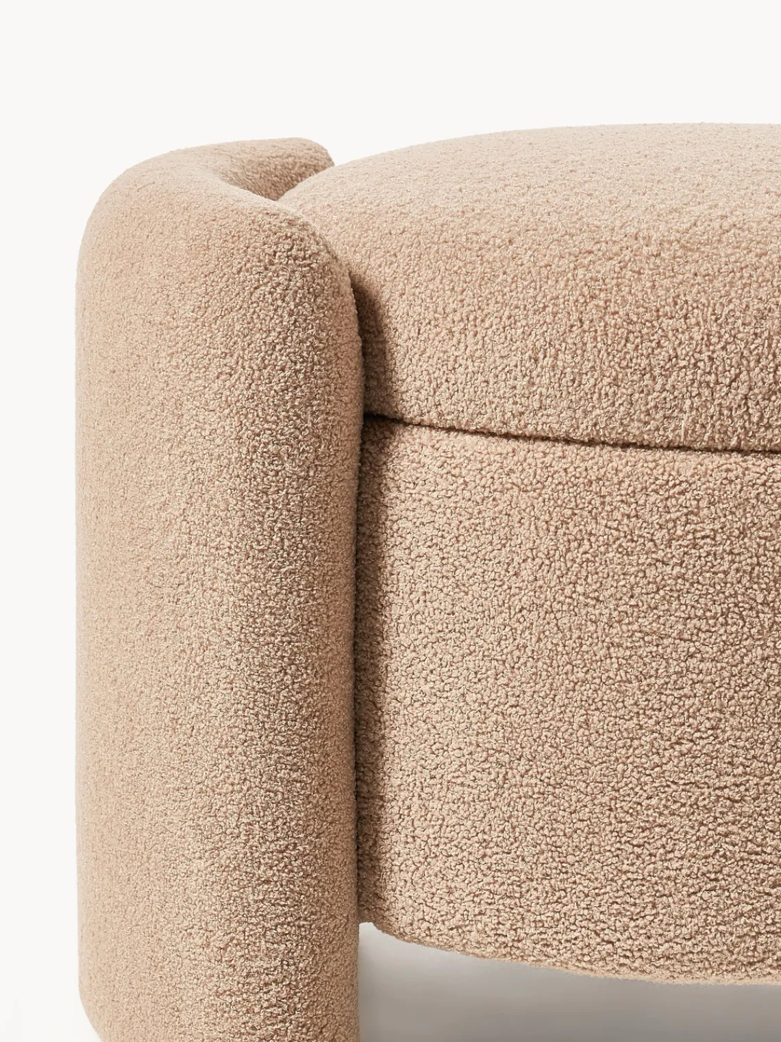 Pufs Y Otomanos|Pufs Y Otomanos>Westwing Collection Puf de borreguillo con espacio de almacenaje Benji Borreguillo beige