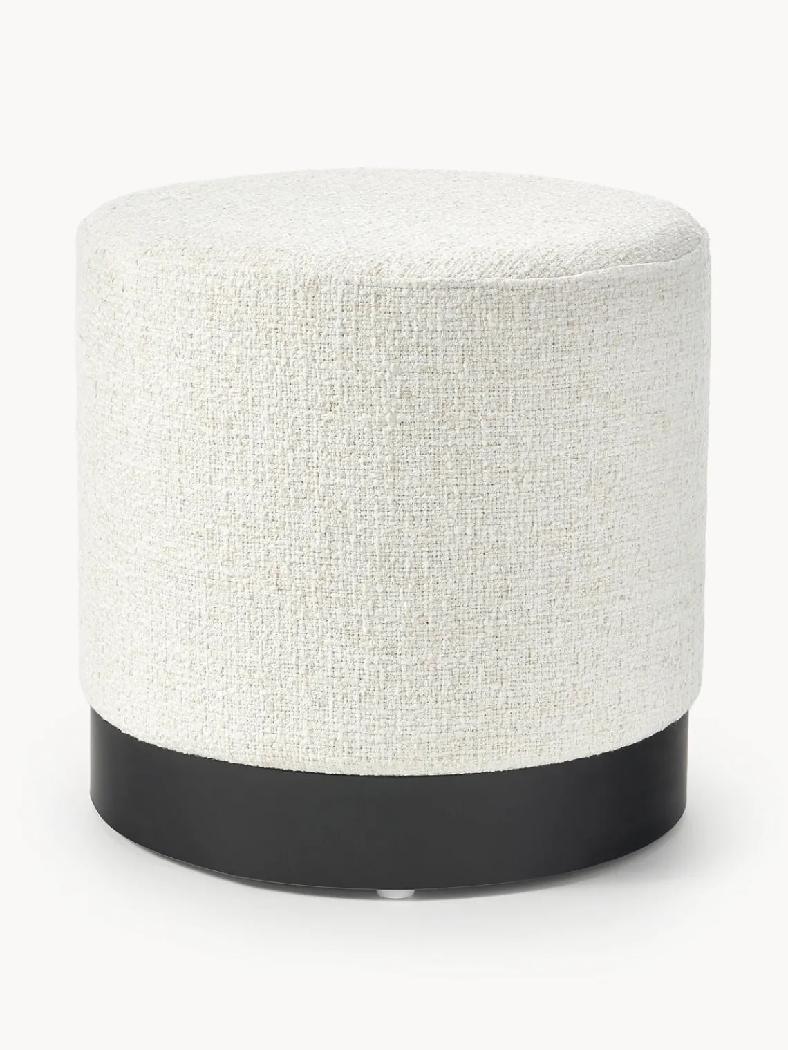 Pufs Y Otomanos|Pufs Y Otomanos>Westwing Collection Puf de tejido bouclé Orchid Bouclé blanco crema, negro